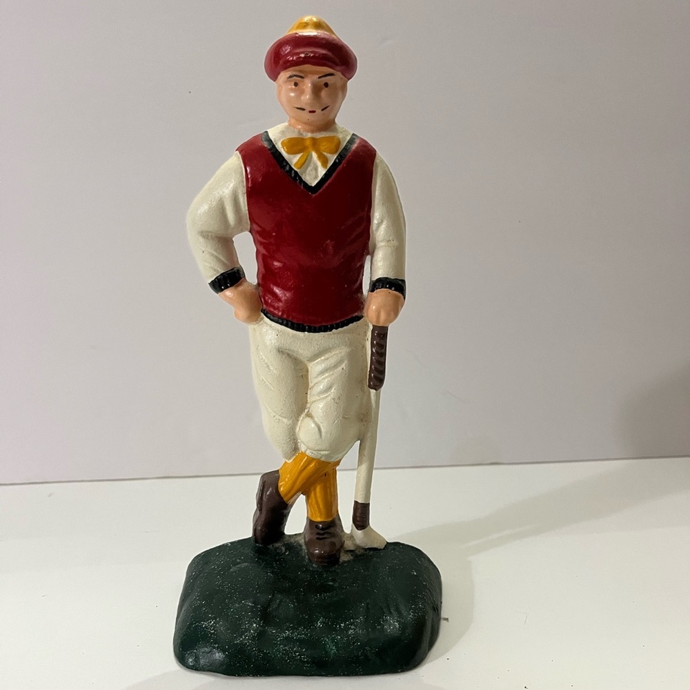 Cast Iron Golfer Figurine, Doorstop Golfer Putter, Man Cave